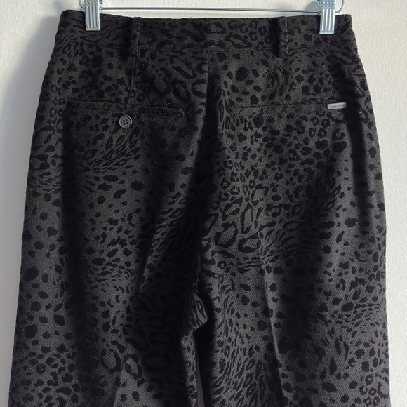 All Saints | Animal Print Laila Leo Wool Blend Trousers in Black + Gray | Size 2 - Picture 7 of 9